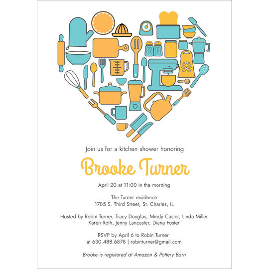 Kitchen Shower Invitations